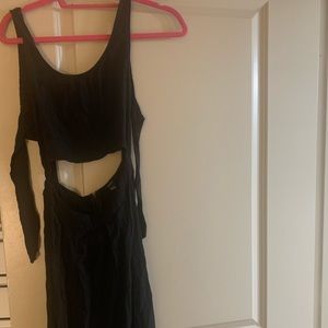 cut out and ties in the back dress.